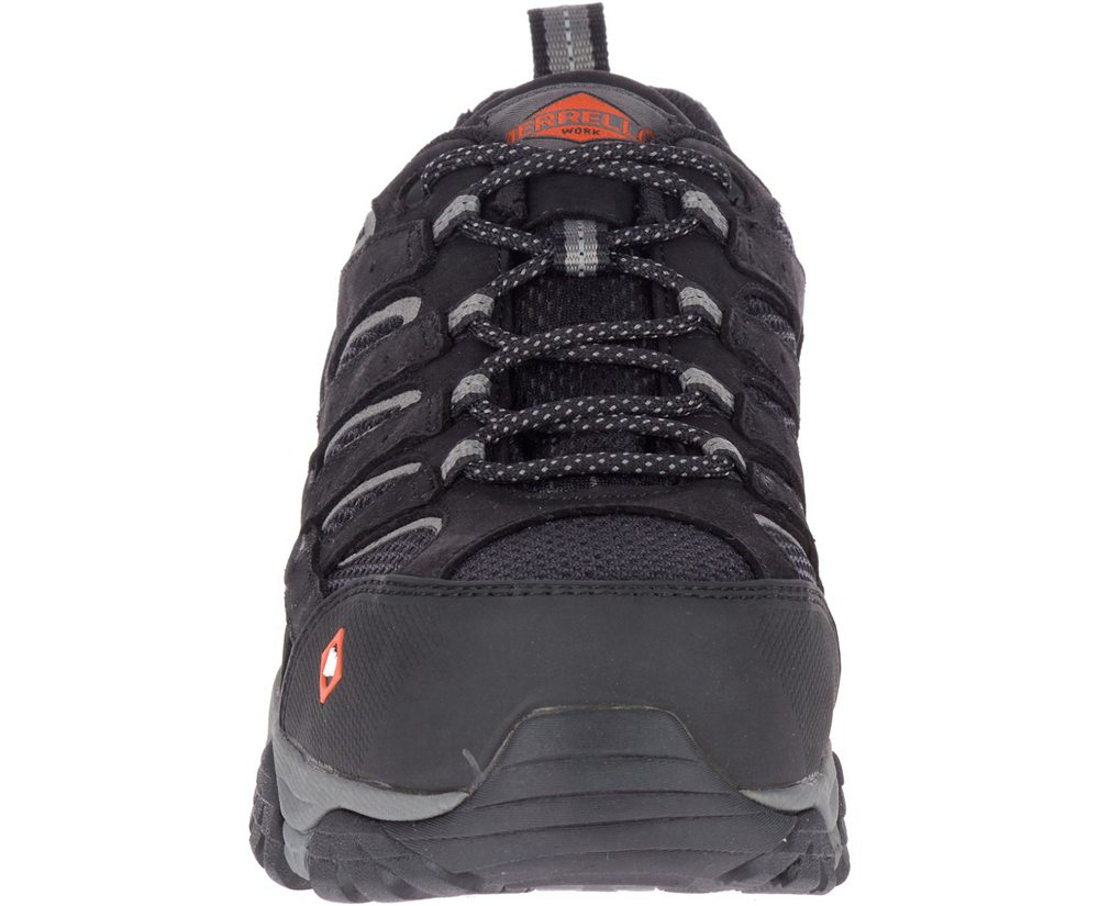 Buty Sportowe Merrell Męskie Czarne - Moab Vertex Vent Comp Toe Wide Width - 192036-PTK